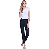 SLIM-SATION Women's Pull-on Ankle Pant with Real Front and Back Pockets and Ring Hem Vents