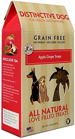 Distinctive Dog Apple Ginger Snap Dog Treats, 14-Ounce