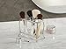 mDesign Traditional Cosmetics and Makeup Brush Holder for Bathroom Vanity Countertops - Satin/Clear