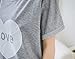 MyFav Pajama Set Big Girls Comfy PJS Lovely Heart Shape Printed Sleepwear Nighty