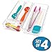mDesign Kitchen Interlocking Drawer Organizers for Silverware, Spatulas, Gadgets - 4 Piece Set, Clear
