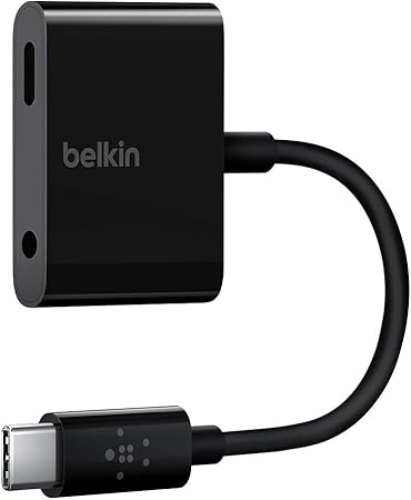 Amazon Co Jp Belkin Usb C 3 5mmイヤホンジャック デュアルアダプター Andoroid スマートフォン Galaxy S10 Xperia 5 Pixel 3 対応 イヤホン 充電同時 F7u080btblk A 家電 カメラ