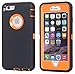 AICase iPhone 6 Case, iPhone 6S Case [Heavy Duty] Built-in Screen Protector Tough 3 in 1 Rugged Shockproof Cover for Apple iPhone 6/6S (Black/Orange)