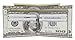 MARSHAL 100 Dollar Bill Design Wallet Men's Billfold Wallet