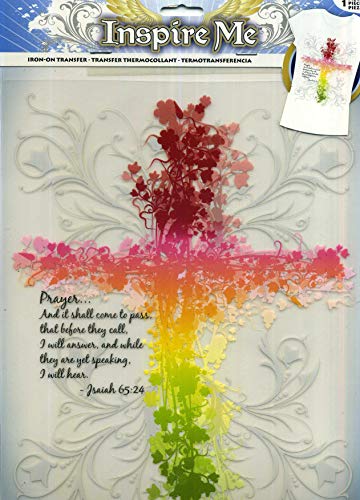 Inspire Me Iron-on Transfer Cross Isaiah 65:24
