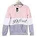 LAISIYI Spring Thin Fleece Different Letter Printed Casual Sweater Mix Color Pullover