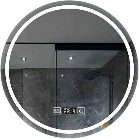 Amazon Miruo Led ミラー 壁掛け 鏡 おしゃれ 浴室 洗面所 洗面台 化粧 ライト付き 丸い 50 50cm シルバー ミラー 鏡 オンライン通販