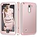 LG Stylo 2 Case, LG Stylus 2 Case, BENTOBEN Heavy Duty Shockproof 3 in 1 Slim Hybrid Hard PC Cover Soft Silicone Rubber Rugged Bumper Protective Phone Case for LG G Stylo 2/Stylus 2/LS775 Rose Gold