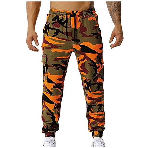 Mens Joggers Pants Casual Camo Gym Workout Track Pants Comfy Loose - Main Image