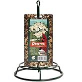 Mr. Bird EZFeeder Wild Bird Feeder for Seed Cylinders, 8.5 x 12 in | Sturdy Steel Cylinder Feeder | Holds Small &amp; Large Cylinders | Made in the USA