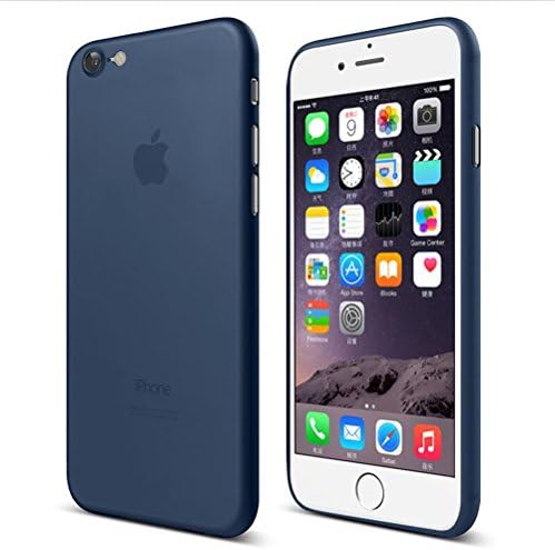 i7 4.7inch Ultra-Thin 0.4mm Silicone Phone Shell iAnko New Upgrade Environmental Protection PP Material Not Change Color Anti-Fingerprint Anti-Oil Micro-Matte Case Applies For iPhone7 (Blue)