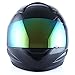 WOW Motorcycle Street Bike Full Face Helmet Carbon Fiber Black