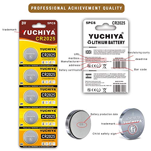 10 Count 3V CR2025 Premium Disposable Button Cell Batteries Long-Lasting Lithium Coin Cell 