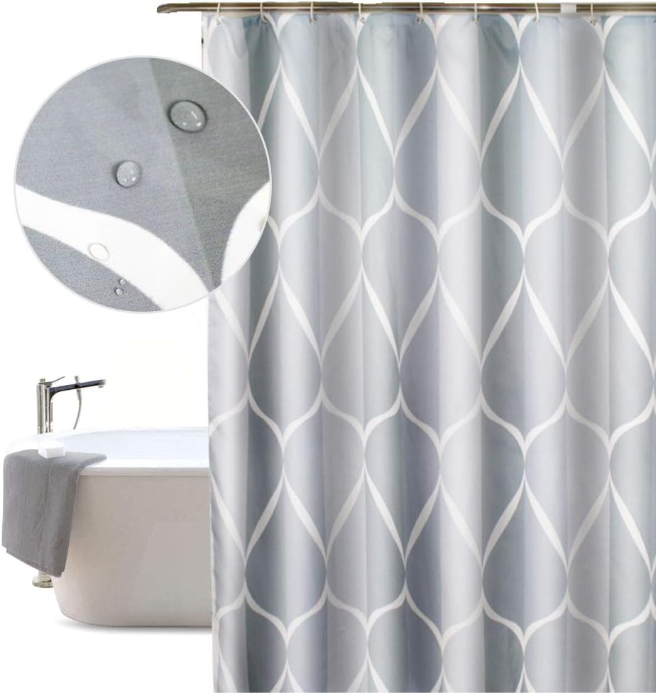 Asly Shower Curtains Mould Mildew Resistant 180 X 180 Cm 71 X