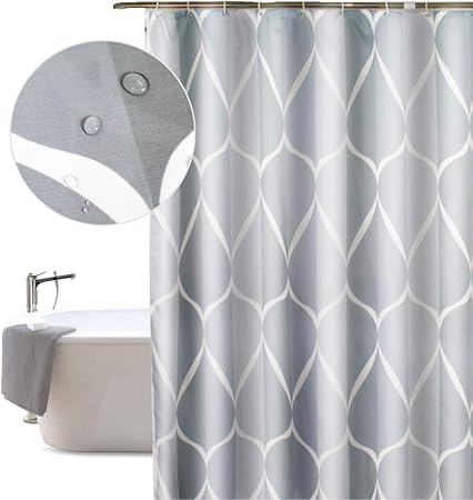 Asly Shower Curtains Mould Mildew Resistant 180 X 180 Cm 71 X