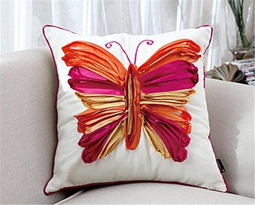 jingrun 3D Stereo Butterfly Sofa Decorative Pillowcase/Cushion Cover, orange
