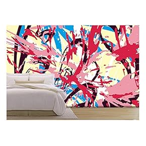 Vector - Colored Abstract Pattern Graffiti - Removable Wall Mural | Self-Adhesive Large Wallpaper - 66x96 inches