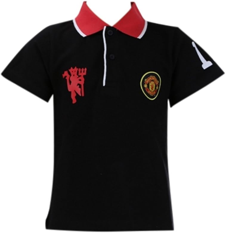 Manchester United Manchester United Polo Shirt For Children Black Size 4 To 12 Years 12 Years Amazon Co Uk Clothing