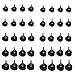 20 Pairs High Heel Replacement Tips, Doubletwo Black Heel Tip Taps Caps Shoes Replacement Dowels 8,9,10,11,12mm