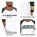 NFL Ultra Game Men's T-Shirt Raglan Baseball 3/4 Long Sleeve Tee Shirt, White, ,