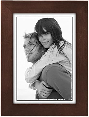 Malden International 5x7 Linear Dark Walnut Picture Frame, Set of 2
