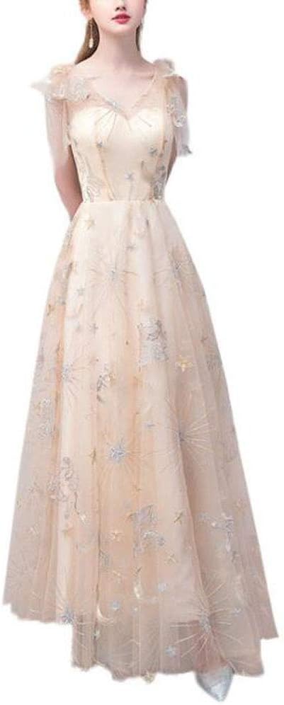 beige long dress for wedding guest