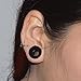D&M Jewelry Pair/2 Pairs Black Silicone Thick Ear Skins Gauges Hollow Ear Expander Tunnels Piercing 8g-1