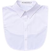 Muaquata Classic Fake Collar Detachable Dickey Collar Half Shirts Blouse False Collar Top for Women Men
