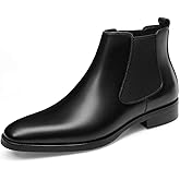 GIFENNSE Mens Chelsea Boots Leather Dress Boots for Men