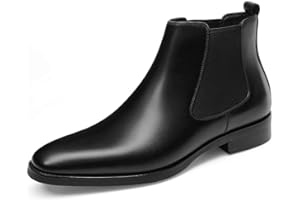 GIFENNSE Mens Chelsea Boots Leather Dress Boots for Men