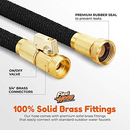 Flexi Hose Upgraded Expandable Garden Hose 50 ft Extra Strength 3/4