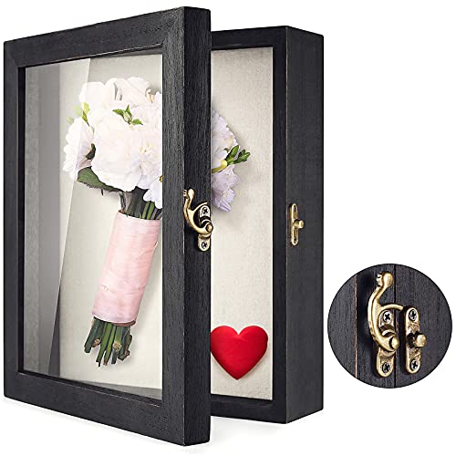 TJ.MOREE Shadow Box for Flowers 8 x 10 Shadowbox Display Case Picture Frame with Glass Window