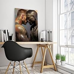 HMLZSJ Nude Muscle Male Torso Portrait Art Gay