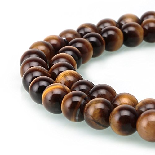 2 Strands x AAA Natural Tiger Eye Gemstone Loose Round Beads 10mm Spacer Beads (15.5