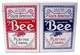 2 Decks Bee Playing Cards Red and Blue