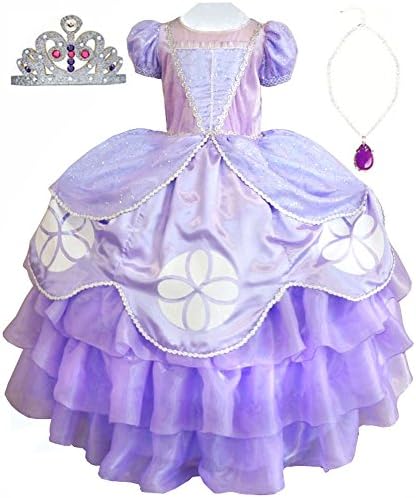 PRINCESS SOFIA THE FIRST High Class Boutique Girl Costume Dress Tiara Amulet Set