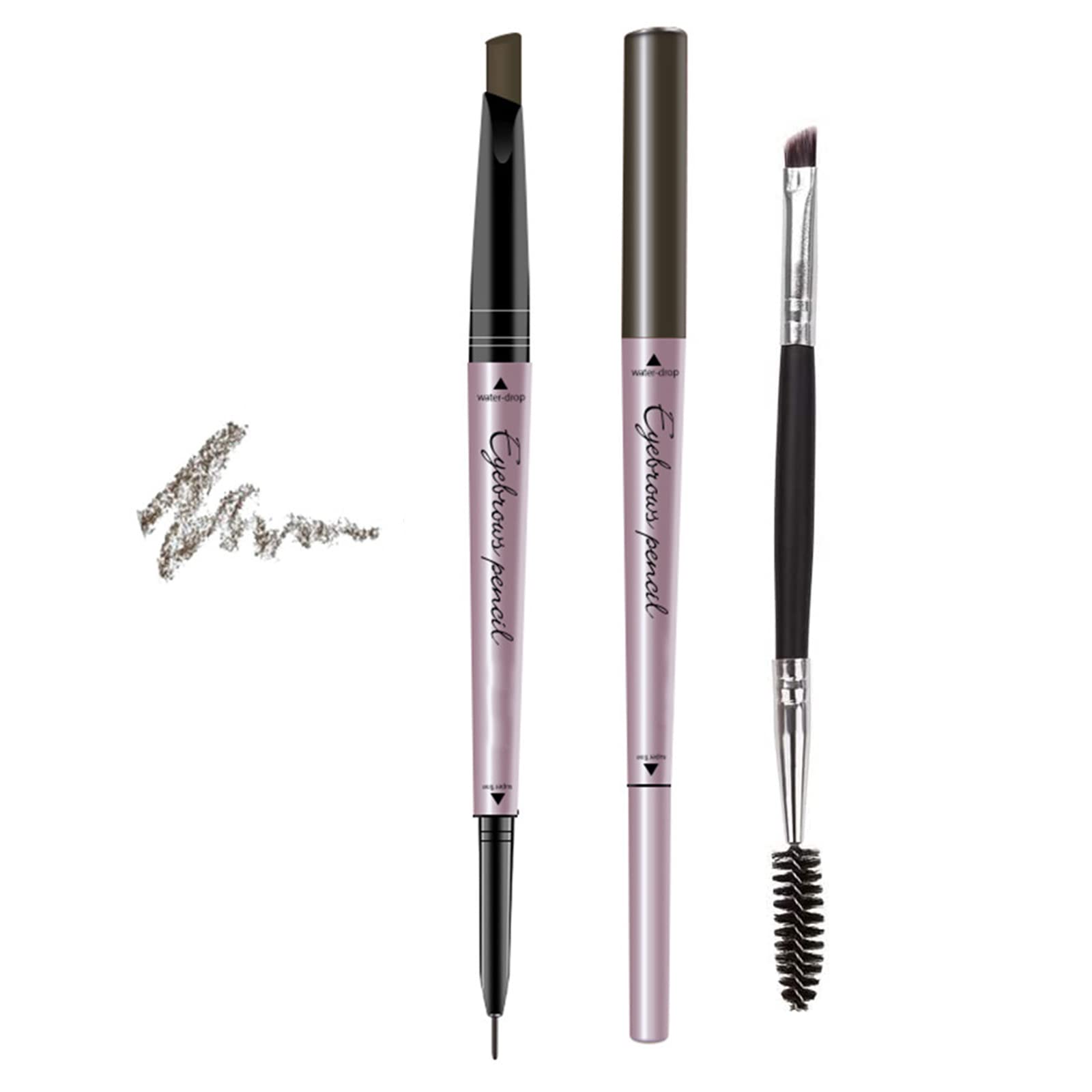 Riceel Eyebrow Pen,Eyebrow Pencil with Brow Brush Double Ended Eyebrow Pen Ultra Fine Double Ended Eye Brow Pen Automatic Makeup Cosmetic Tool(Khakl), Khaki — image 1