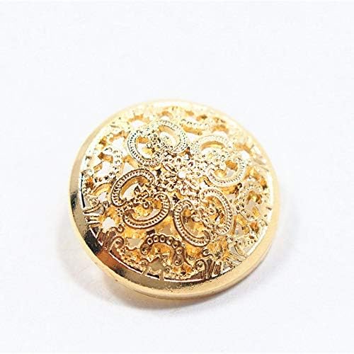 Button Gold - 10pcs Gold Mix Hollow Diameter of 13mm-25mm Gold Buttons, Clothing, Shirt, Coat Buttons,w9
