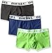 Diesel Men's 3-Pack Shawn Stretch Boxer Trunk, Charcoal/Green/Navy, Medium