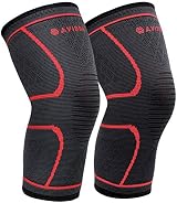 AVIDDA Knee Support Brace 2 Pack Compression Sleeves, Arthritis Pain Relief view 8