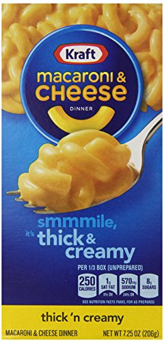 Kraft macaroni and cheese dinner, thick & creamy, 7…
