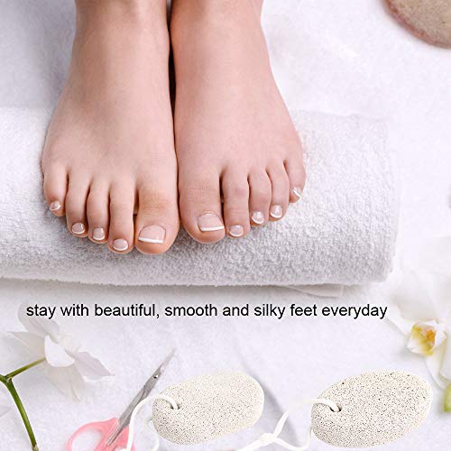 Natural Pumice Stone for Feet Callus (2 PCS), Pinowu Lava Pedicure Tools Hard Skin Callus Remover for Feet and Hands - Foot Scrub Natural Foot File Exfoliation to Remove Dead Skin