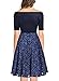 Miusol Women's Retro Off Shoulder Flare Print Evening Party Dress