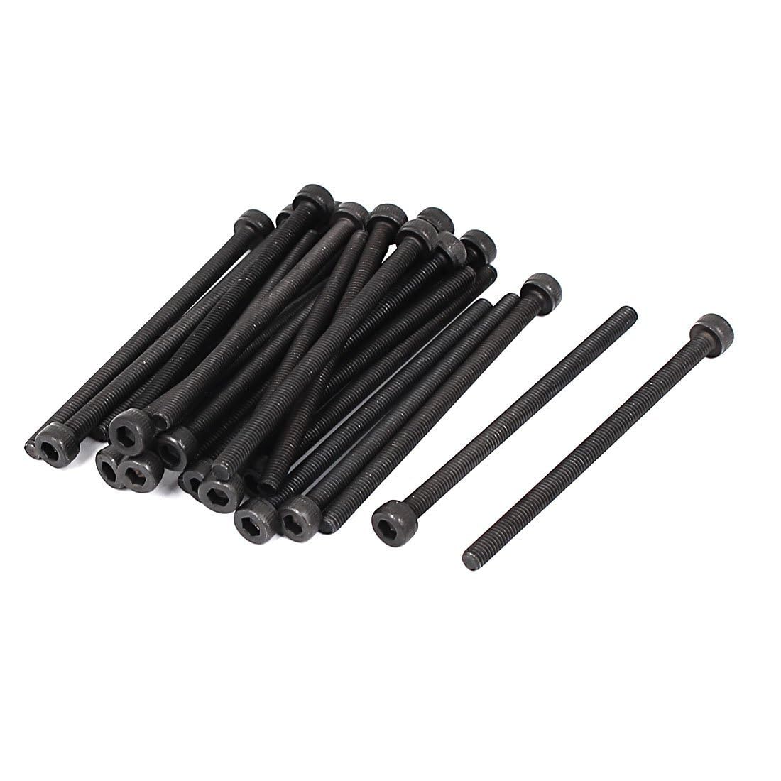 TOP-VIGOR 25Pcs Hexagon Socket Head Cap Screws, M3 x 50mm 12.9 Alloy Steel Replacement Machine Fastener Screws, Fully Thread for Bicycle Motorcycle Repair, Professionals Landlords Repairmen, Black