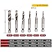 JKDRILL 6Pcs Drill Tap Combination Bit Set, 1/4
