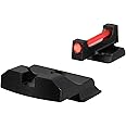 TRUGLO Fiber-Optic Pro Handgun Night Sight with Extra Fibers & Reflector Tape | Compact Durable Competition High-Visibility Sight for Handguns