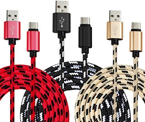 USB Type C Cable, GENTING DIGITAL USB C Cable (3 Pack 3.3ft) Fast Charging Cord Nylon Braided Data Sync Charger Cable for,LG G5 G6 V30 V20,Samsung Galaxy Note 8 S8/S8,HTC m10, Pixel XL,Nexus 6p/5x
