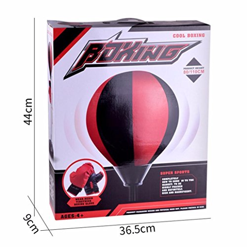 Leegor DIY Vertical Adjustable Inflatable Boxing Set Kit Children Training Fitness Boxing Sand Bag Punching Bag Toy Gift Development Education Toys