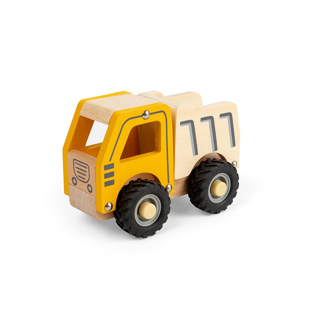 Bigjigs Toys Mini Tipper Truck - Wooden Construction Trucks, Toddler Play Vehicle, Kids Sandpit Playsets, Gifts For Toddlers, Sustainably Made, Age 12+ Months — image 1