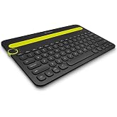 Logitech K480 Wireless Multi-Device Keyboard for Windows, macOS, iPadOS, Android or Chrome OS, Bluetooth, Compact, Compatible with PC, Mac, Laptop, Smartphone, Tablet - Black